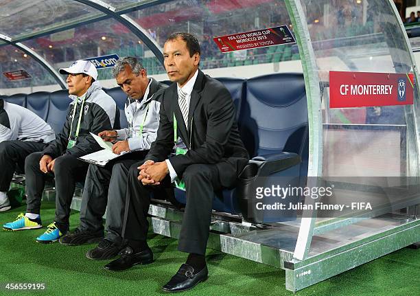 Jose Guadalupe Cruz, coach of CF Monterrey during the FIFA Club World Cup Quarter Final match between Raja Casablanca and CF Monterrey at the Agadir...