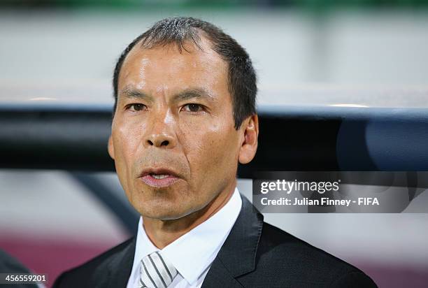 Jose Guadalupe Cruz, coach of CF Monterrey during the FIFA Club World Cup Quarter Final match between Raja Casablanca and CF Monterrey at the Agadir...