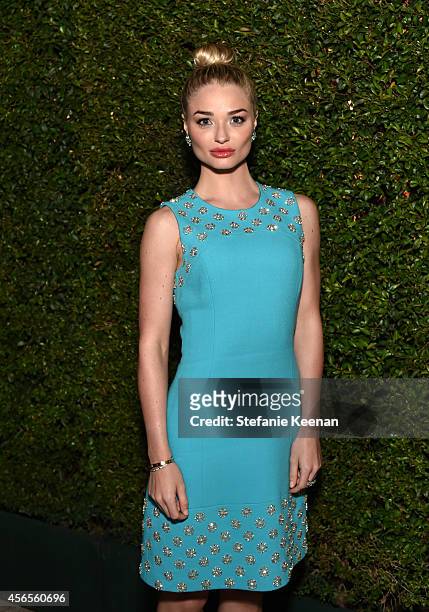 Actress Emma Rigby attends Claiborne Swanson Frank's Young Hollywood book launch hosted by Michael Kors at Private Residence on October 2, 2014 in...