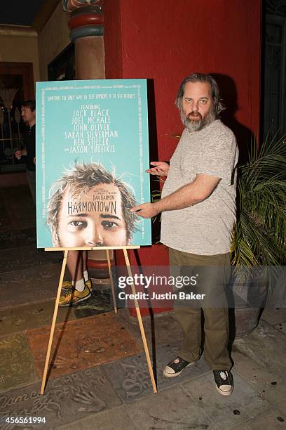 Dan Harmon attends the "Harmontown" Los Angeles special screening at the Vista Theatre on October 2, 2014 in Los Angeles, California.