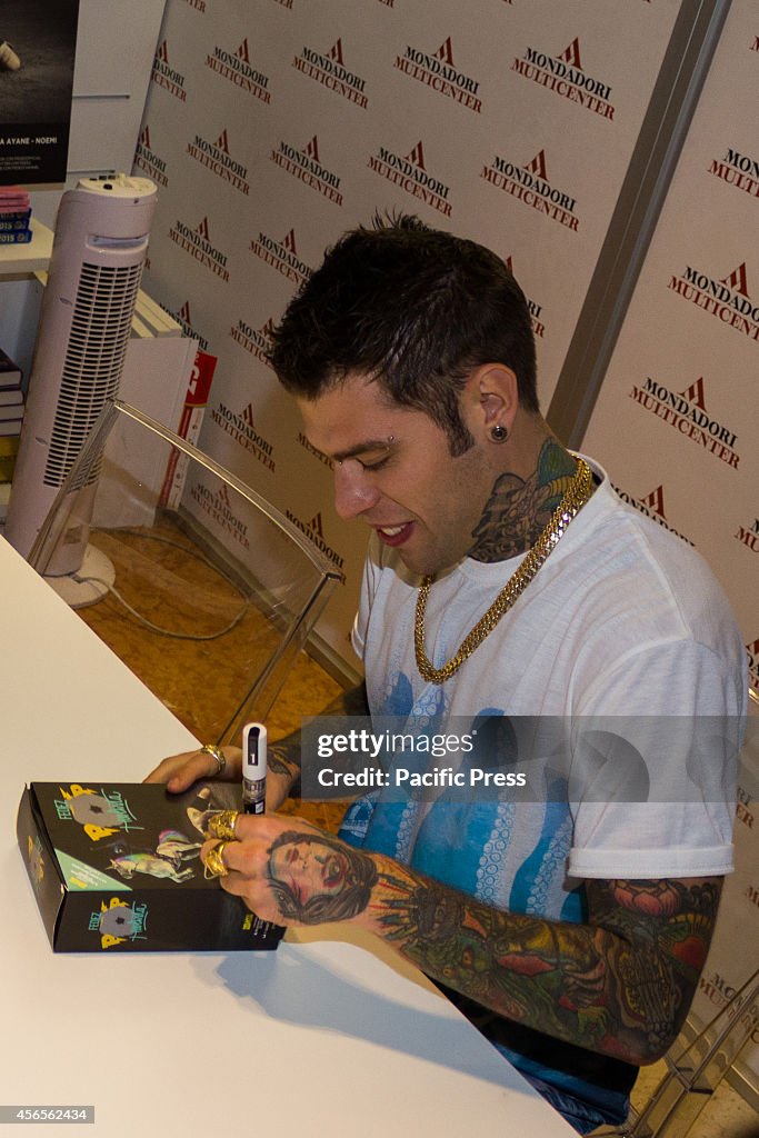 The Italian rapper and X-Factor 8th Edition Judge, "Fedez"...