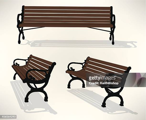 park bench - bench stock illustrations