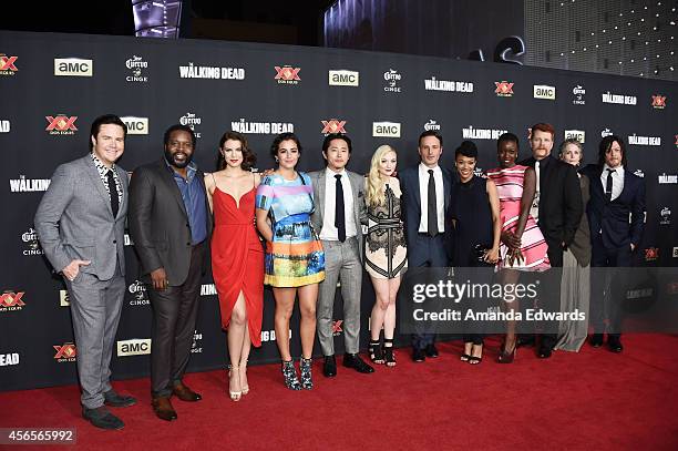 Actors Josh McDermitt, Chad Coleman, Lauren Cohan, Alanna Masterson, Steven Yeun, Emily Kinney, Andrew Lincoln, Sonequa Martin-Green, Danai Gurira,...