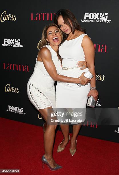 Lisa Vidal and Judy Reyes attend LATINA Magazine's 'Hollywood Hot List' party at the Sunset Tower Hotel on October 2, 2014 in West Hollywood,...