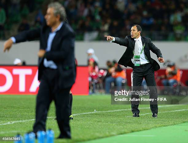 Jose Guadalupe Cruz, coach of CF Monterrey during the FIFA Club World Cup Quarter Final match between Raja Casablanca and CF Monterrey at the Agadir...