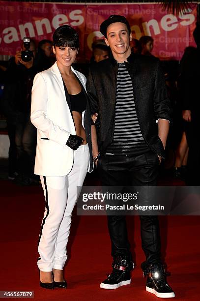 Alizee and Gregoire Lyonnet attend the 15th NRJ Music Awards at Palais des Festivals on December 14, 2013 in Cannes, France.