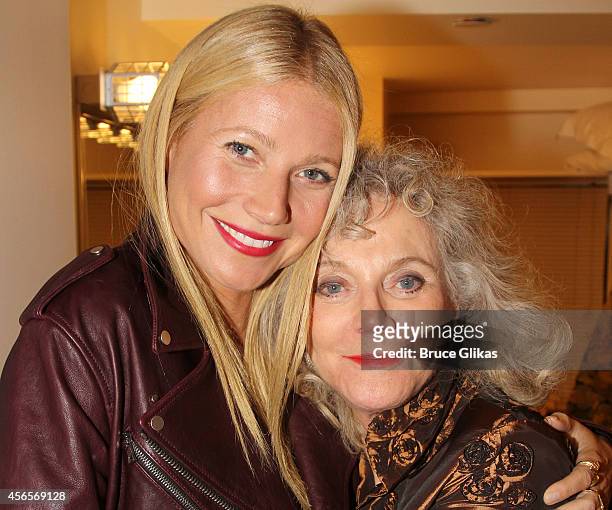 Gwyneth Paltrow and mother Blythe Danner pose backstage during the opening night of "The Country House" on Broadway at Manhattan Theater Club at The...