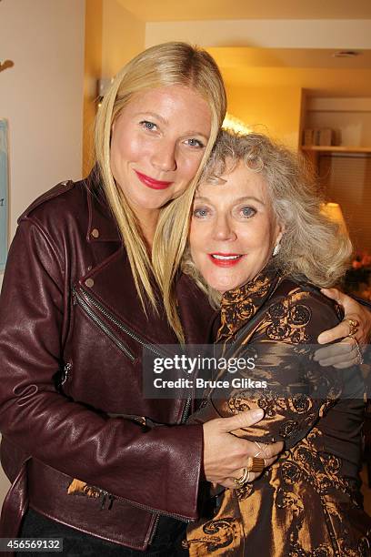 Gwyneth Paltrow and mother Blythe Danner pose backstage during the opening night of "The Country House" on Broadway at Manhattan Theater Club at The...