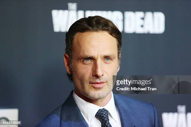 Andrew Lincoln arrives at AMC's "The Walking Dead" Season 5 Premiere held at AMC Universal City Walk on October 2, 2014 in Universal City, California.