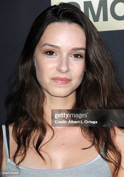 Actress Alex Essoe arrives for the Season 5 Premiere Of "The Walking Dead" held at AMC Universal City Walk on October 2, 2014 in Universal City,...