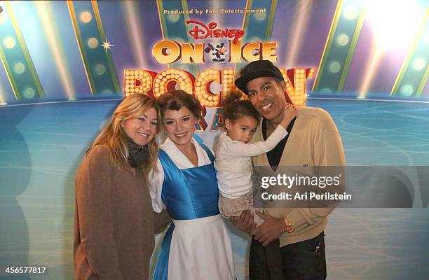 Actress Ellen Pompeo , Chris Ivery and daughter Stella Ivery attend Disney On Ice Presents "Rockin' Ever After" At STAPLES Center at Staples Center...