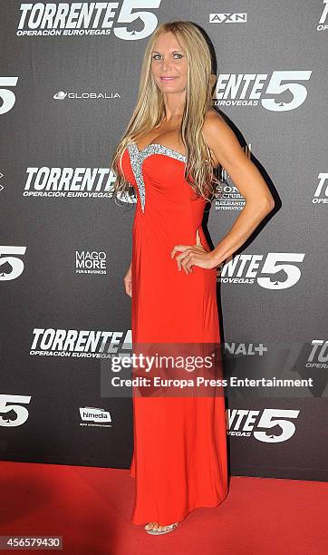 Yola Berrocal attends the 'Torrente 5, Operacion Eurovegas' premier on October 2, 2014 in Madrid, Spain.