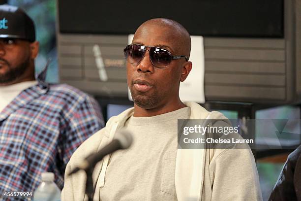 Rapper Inspectah Deck of the Wu-Tang Clan attends a press conference to announce that the Wu-Tang Clan has signed with Warner Bros. Records at Warner...