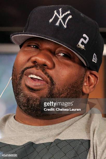 Rapper Raekwon of the Wu-Tang Clan attends a press conference to announce that the Wu-Tang Clan has signed with Warner Bros. Records at Warner Bros....