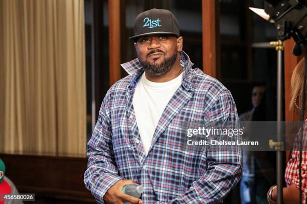 Rapper Ghostface Killah of the Wu-Tang Clan attends a press conference to announce that the Wu-Tang Clan has signed with Warner Bros. Records at...