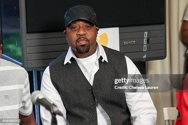 Rapper Cappadonna of the Wu-Tang Clan attends a press conference to announce that the Wu-Tang Clan has signed with Warner Bros. Records at Warner...