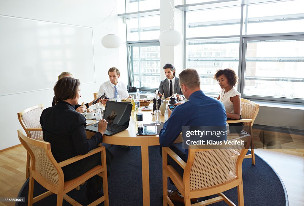 Business people having lunch meeting
