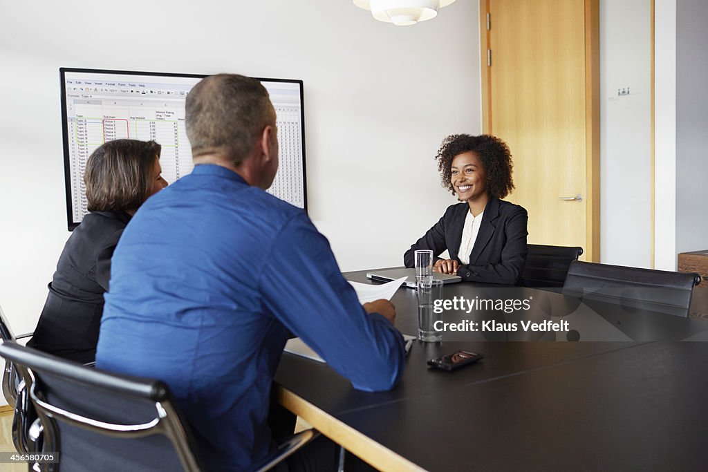 Businesswoman at job interview