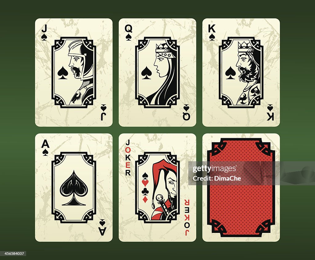 Playing cards (spades)