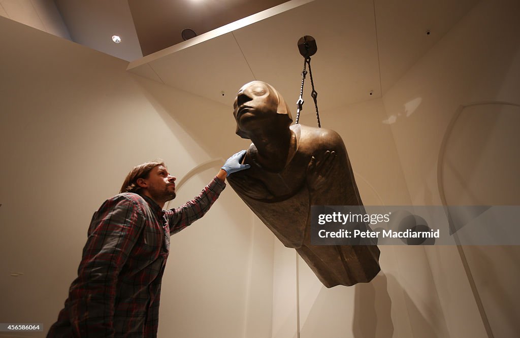 Installation Of Ernst Barlach's Hovering Angel At The British Museum