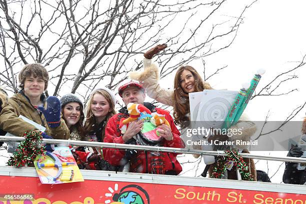 Brendan Meyer, Juliette Goglia, Kerris Dorsey, Anthony Laciura, and Carol Alt attend City Sightseeing New York 2013 holiday toy drive at PAL's Harlem...