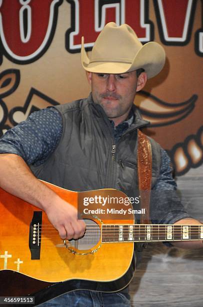 Aaron Watson performs at Cowboy FanFest during the Wrangler National Finals Rodeo at the on December 14, 2013 in Las Vegas, Nevada.