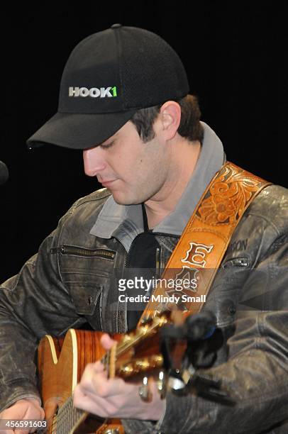 Easton Corbin performs at Cowboy FanFest during the Wrangler National Finals Rodeo at the on December 14, 2013 in Las Vegas, Nevada.