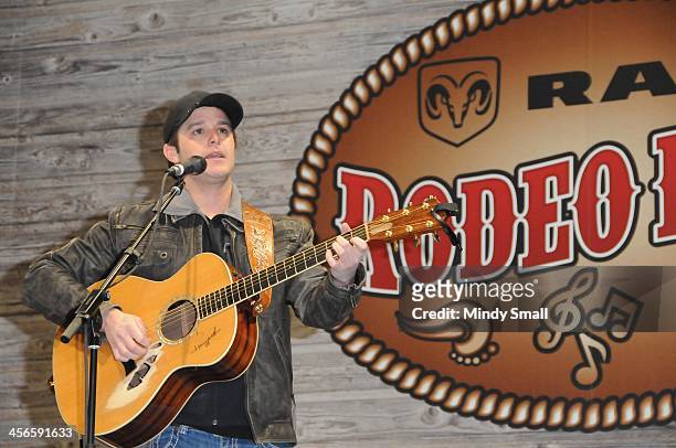Easton Corbin performs at Cowboy FanFest during the Wrangler National Finals Rodeo at the on December 14, 2013 in Las Vegas, Nevada.