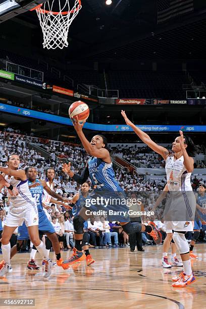 Tan White of the Minnesota Lynx shoots against the Phoenix Mercury in Game 1 of the 2014 WNBA Western Conference Finals on August 29, 2014 at US...