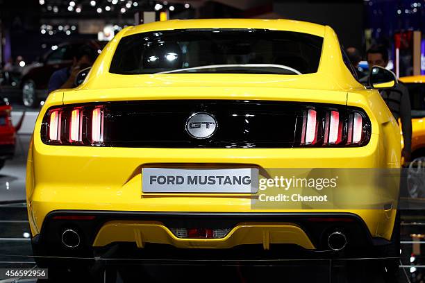 Ford Mustangi GT is presented during the second press day of the Paris Motor Show on October 03 in Paris, France. The Paris Motor Show will showcase...