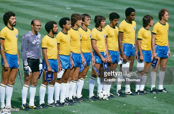 The Brazil National Football Team Line At The World Cup Final Second...  News Photo - Getty Images