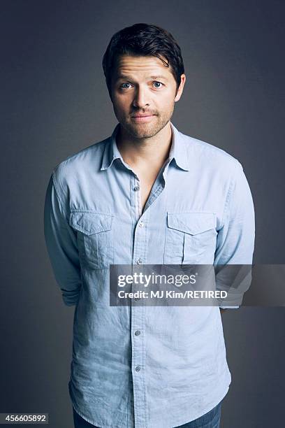 Misha Collins poses for a portrait at the Getty Images Portrait Studio powered by Samsung Galaxy at Comic-Con International 2014 on July 24, 2014 in...