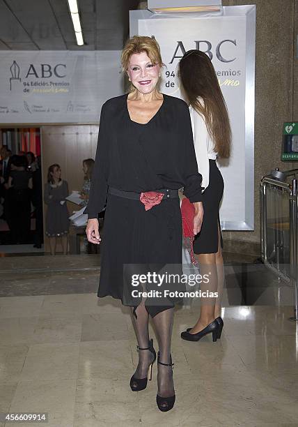 Baroness Carmen Thyssen-Bornemisza attends a dinner in honour of the 'Mariano de Cavia', 'Luca de Tena' and 'Mingote' awards winners at Casa de ABC...