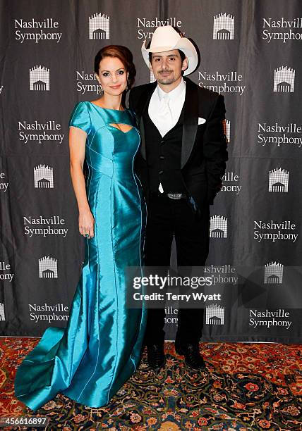 Brad Paisley and wife Kimberly Williams-Paisley attend the 29th annual Symphony Ball at Schermerhorn Symphony Center on December 14, 2013 in...
