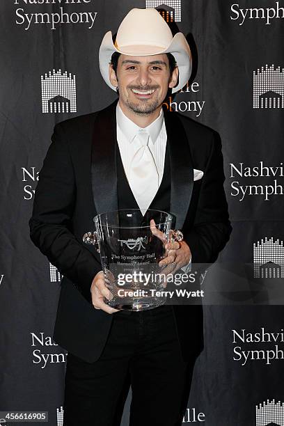 Brad Paisley attends the 29th annual Symphony Ball at Schermerhorn Symphony Center on December 14, 2013 in Nashville, Tennessee. Brad Paisley was...