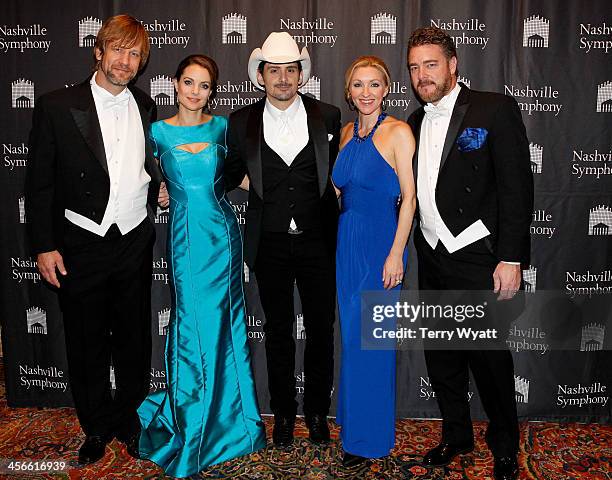 Kendel Marcy, Kimberly Williams-Paisley, Brad Paisley, Melissa Beckham and Rob Beckham attend the 29th annual Symphony Ball at Schermerhorn Symphony...