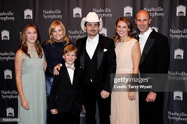 Jane Anne Pilkinton, Brad Paisley , Dale Pilkinton and family attend the 29th annual Symphony Ball at Schermerhorn Symphony Center on December 14,...