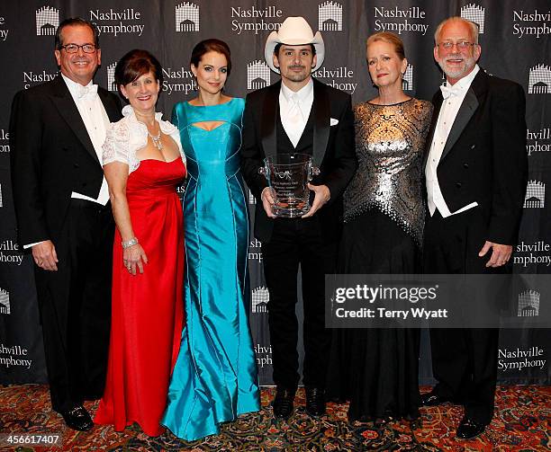 Ed Goodrich, Nancy Goodrich, Kimberly Williams-Paisley, Brad Paisley, Jan Vaientine and Alan Valentine attend the 29th annual Symphony Ball at...