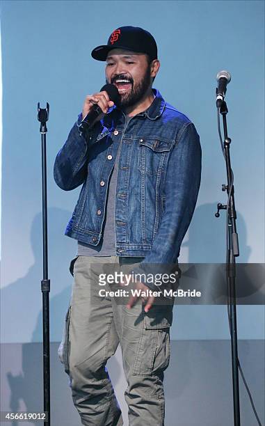 Orville Mendoza from the cast of 'Found' attend an Exclusive Apple Soho Store First Public Live Performance & Creative Discussion at the Apple Store...