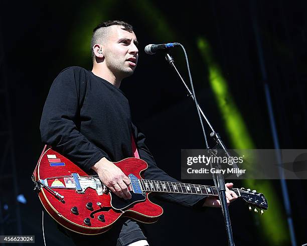 Jack Antonoff performs in concert with Bleachers on day 1 of the first weekend of the Austin City Limits Music Festival at Zilker Park on October 3,...