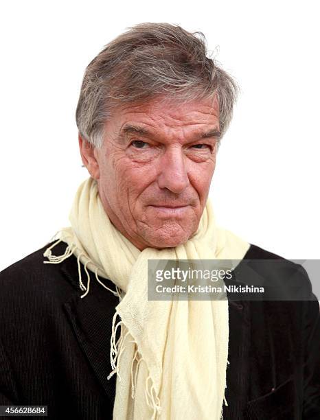 Director Benoît Jacquot poses for a portrait during the Saint Petersburg International Media Forum at the Old Stock Exhange on October 4, 2014 in...