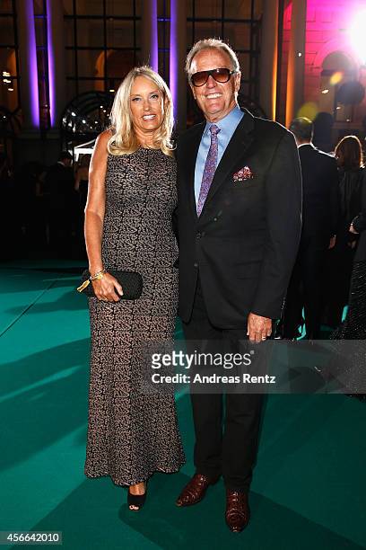 Parky Fonda and Peter Fonda attend the Award Night Green Carpet Arrivals during Day 10 of Zurich Film Festival 2014 on October 4, 2014 in Zurich,...