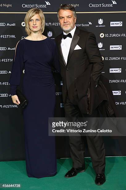 Guests attend the Award Night Green Carpet Arrivals during Day 10 of Zurich Film Festival 2014 on October 4, 2014 in Zurich, Switzerland.