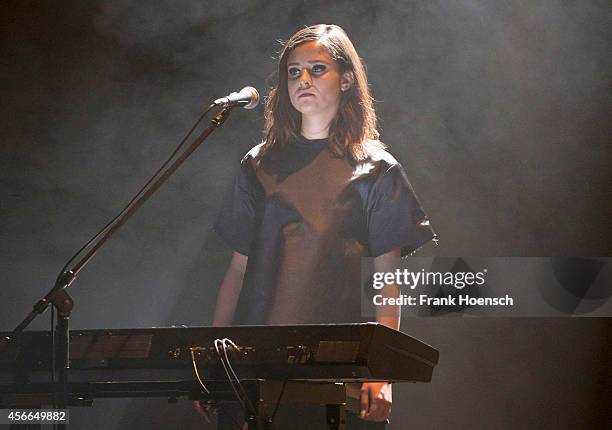 Singer Dillon performs live during a concert at the Volksbuehne on October 4, 2014 in Berlin, Germany.