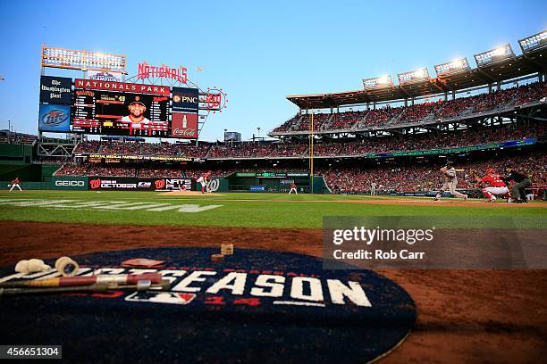 Jordan Zimmermann of the Washington Nationals throws a pitch to Pablo Sandoval of the San Francisco Giants in the fourth inning during Game Two of...