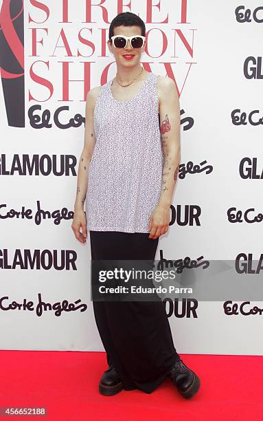 Model Bimba Bose attends 'Glamour street fashion show' photocall at Colon square on October 4, 2014 in Madrid, Spain.