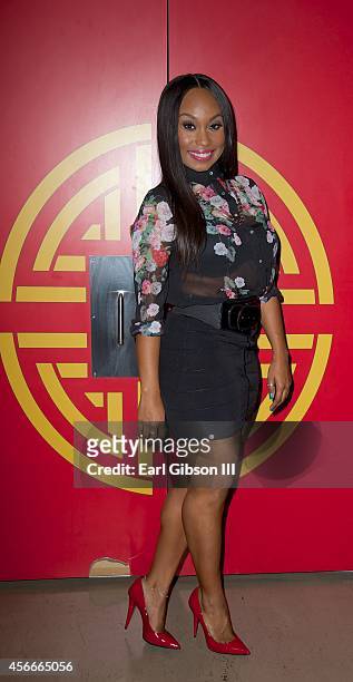Actress Angell Conwell attends the Bounce TV Hosts Season 2 Premiere Of "Family TIme" at TCL Chinese 6 Theatres on October 4, 2014 in Hollywood,...