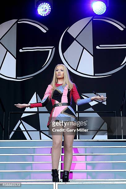 Iggy Azalea performs in concert on day 2 of the first weekend of the Austin City Limits Music Festival at Zilker Park on October 4, 2014 in Austin,...