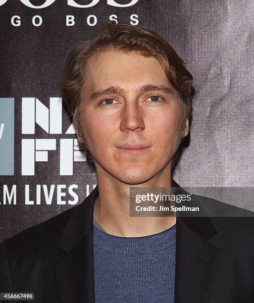 Actor Paul Dano attends the "Inherent Vice" Centerpiece Gala Presentation & World Premiere during the 52nd New York Film Festival at Alice Tully Hall...