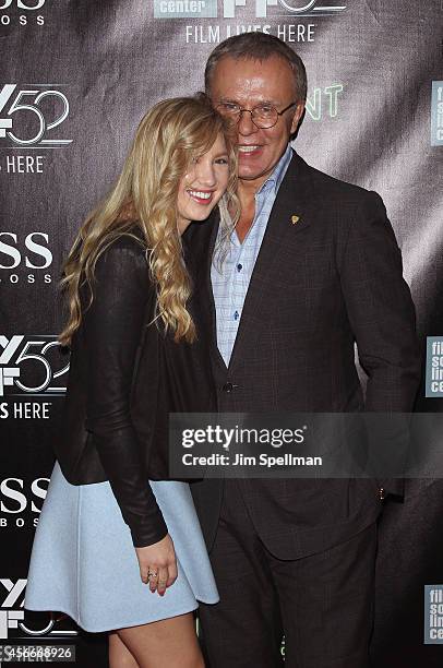 Ice Hockey Coach Viacheslav Fetisov and daughter attend the "Inherent Vice" Centerpiece Gala Presentation & World Premiere during the 52nd New York...